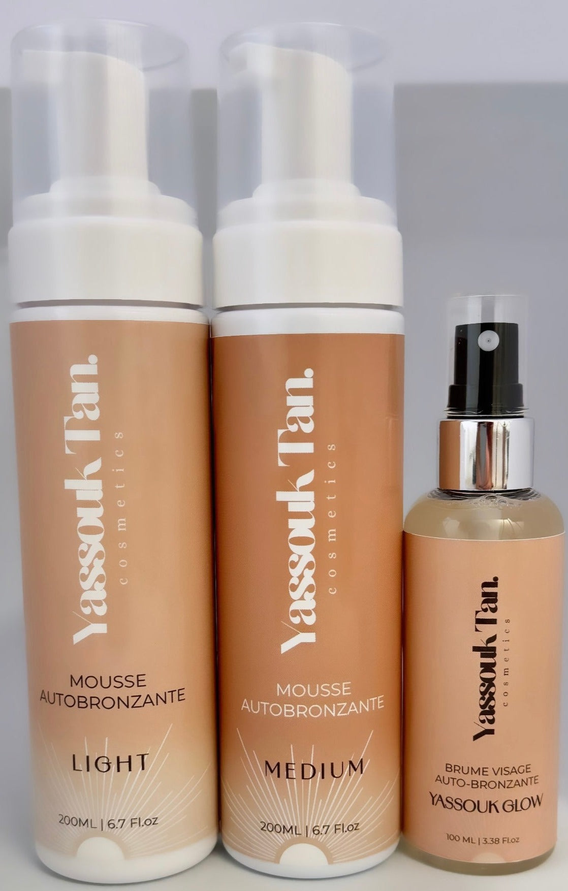 Pack Éclat Doré - Mousse Light + Mousse Medium  + Brume Visage